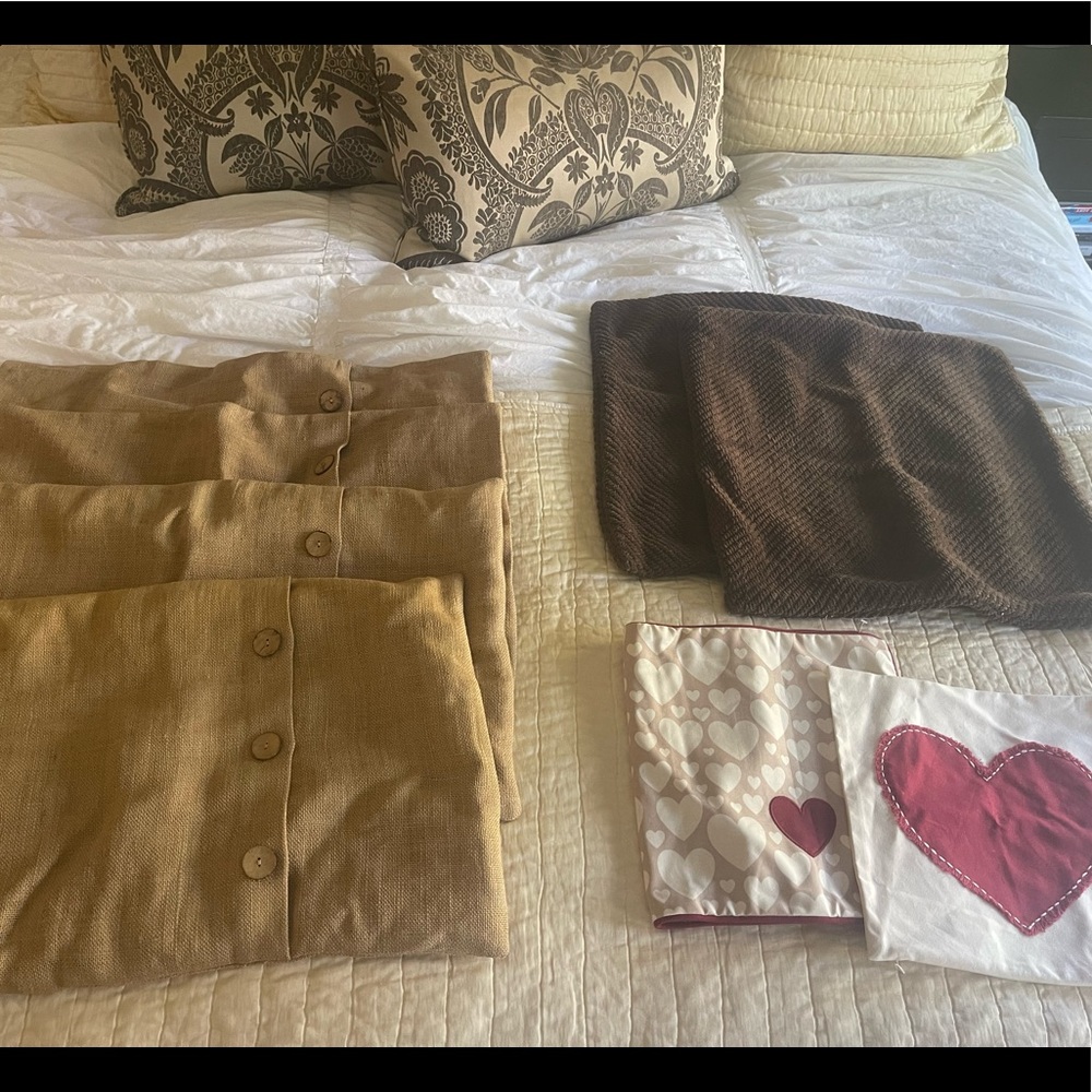 - Pottery Barn decorative pillow cases- bundle 6 cases